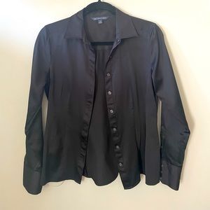 Brooks Brothers buttondown shirt, black, size 4.